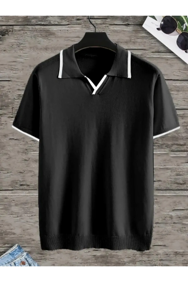 Bidebuvar Erkek Uzun Kollu Yakalı Triko Bluz