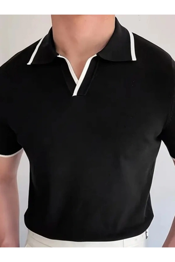 Bidebuvar Erkek Uzun Kollu Yakalı Triko Bluz