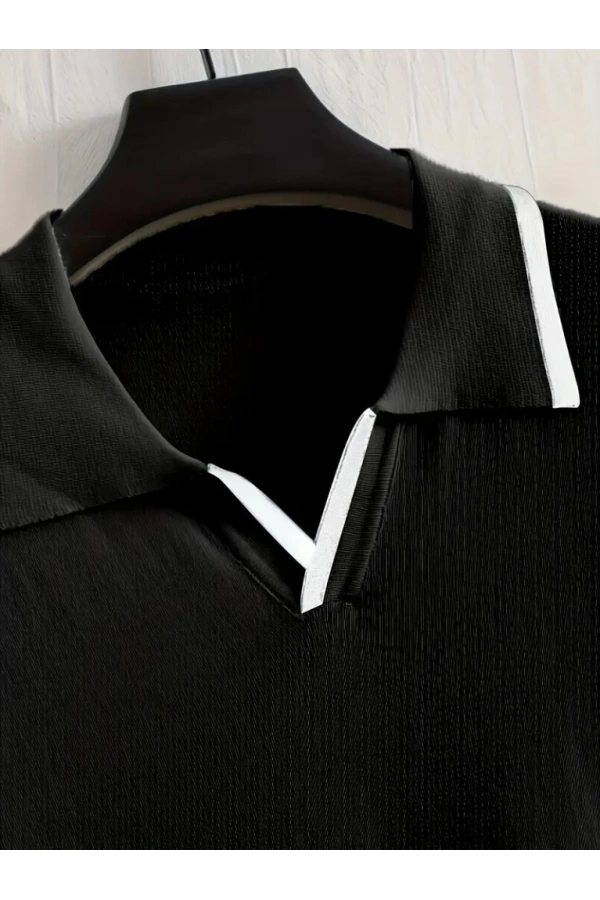 Bidebuvar Erkek Uzun Kollu Yakalı Triko Bluz