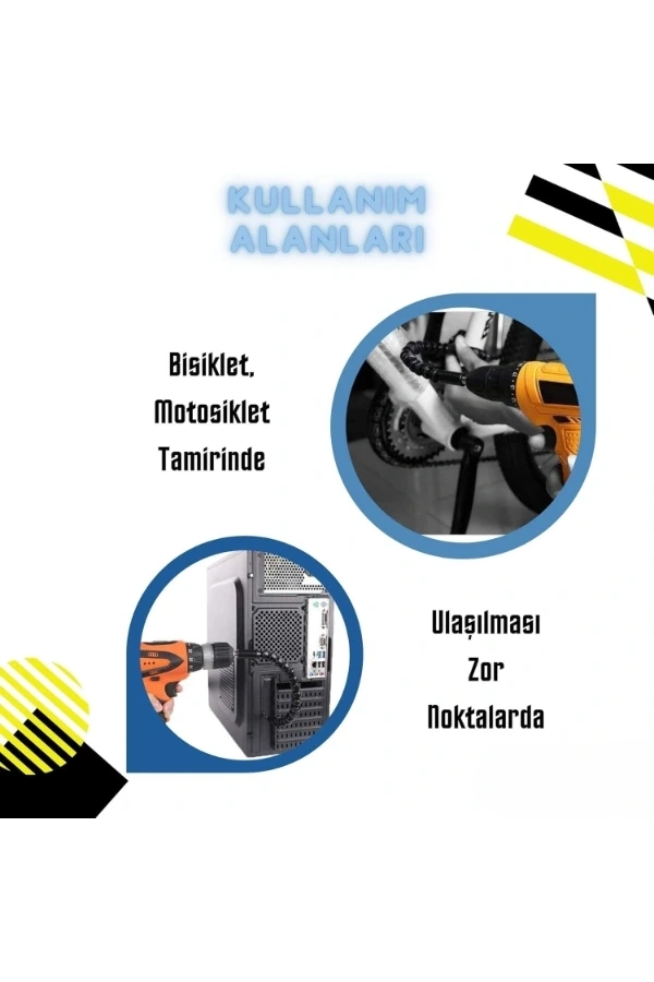 Bidebuvar Esnek Şaftlı Tornavida Ucu Seti