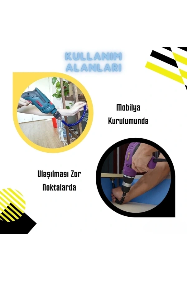 Bidebuvar Esnek Şaftlı Tornavida Ucu Seti