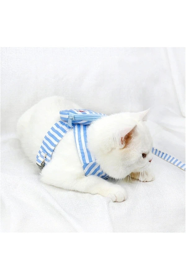 Bidebuvar Evcil Hayvan Çantalı Göğüs Gezdirme Tasması Seti