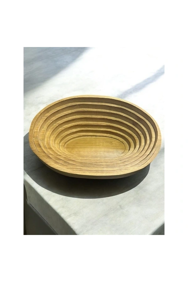 Bidebuvar Evcil Hayvan Oval Ahşap Yatak