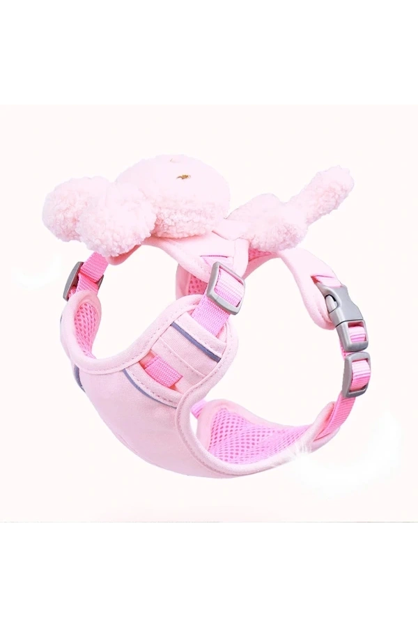 Bidebuvar Evcil Hayvan Peluş Ayıcıklı Göğüs Gezdirme Tasması Set