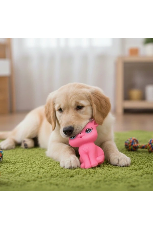 Bidebuvar Evcil Hayvan Sesli Geyik Şeklinde Plastik Oyuncak