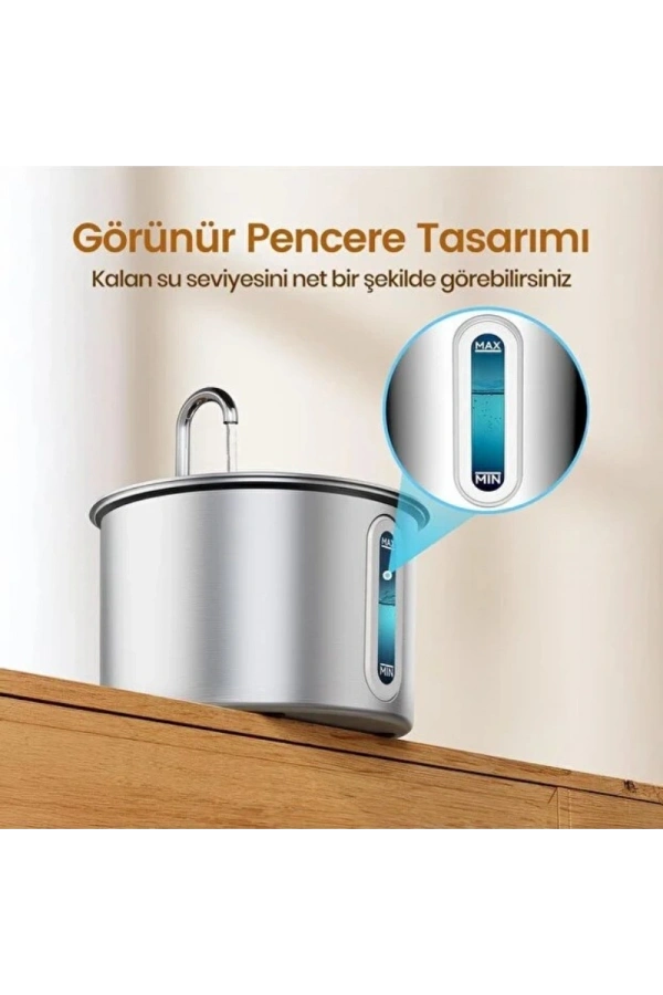Bidebuvar Evcil Hayvan Su Pınarı - Paslanmaz Çelik - 2.2 Litre Kapasite