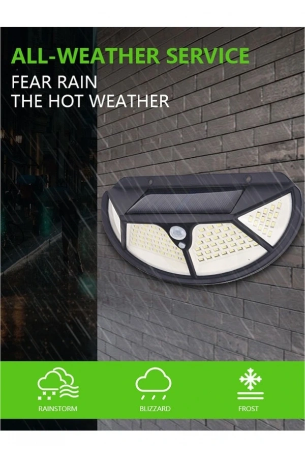 Bidebuvar Fonksiyonel Sensörlü 102 Ledli Solar Bahçe Lambası