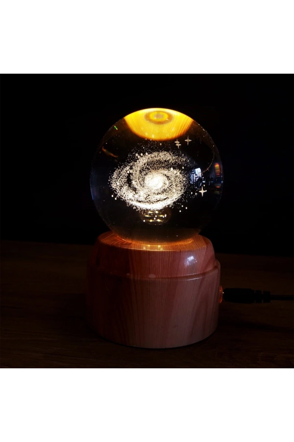Bidebuvar Galaxy Gezegen Tasarımlı Dönen Masa Lambası