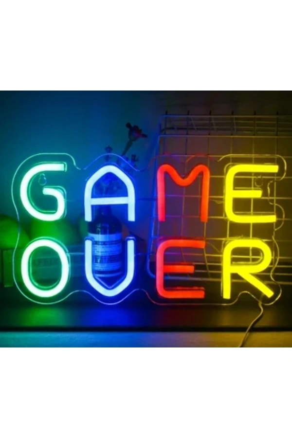 Bidebuvar GAME OVER Tasarımlı Neon Led