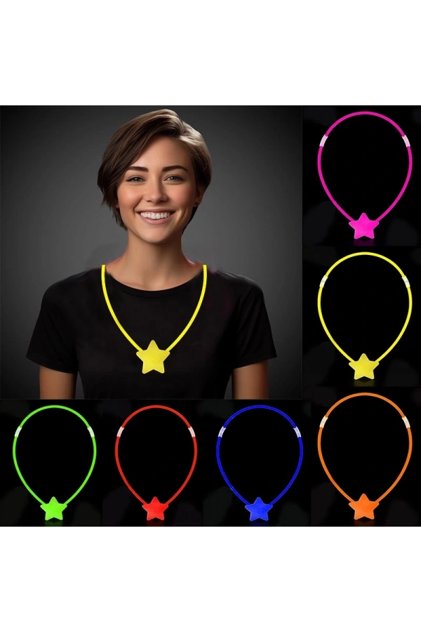 Bidebuvar Glow Stick Yıldız Kolye