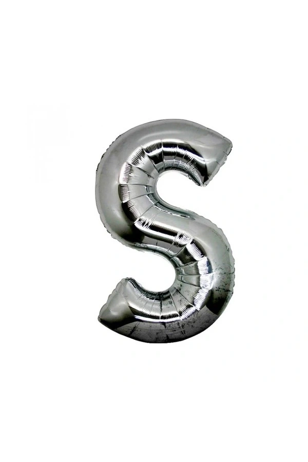 Bidebuvar Gümüş Rengi Folyo Harf Balon 1 Metre