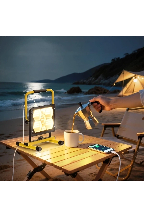 Bidebuvar Güneş Enerjili 400 Ledli Powerbank Projektör