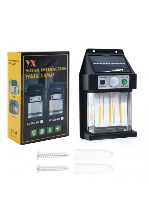 Bidebuvar Güneş Enerjili Hareket Sensörlü Duvar Lambası