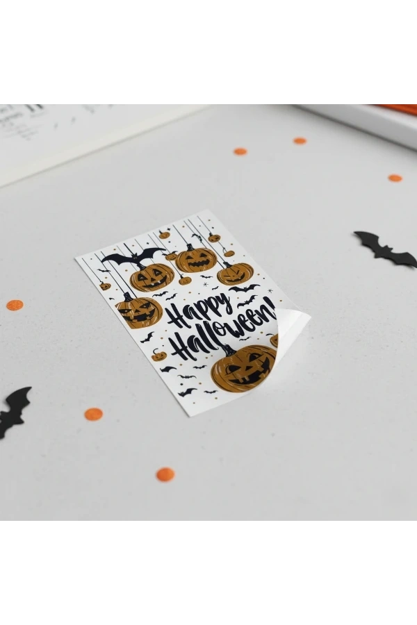 Bidebuvar Halloween Temalı Balkabaklı Duvar Sticker Seti