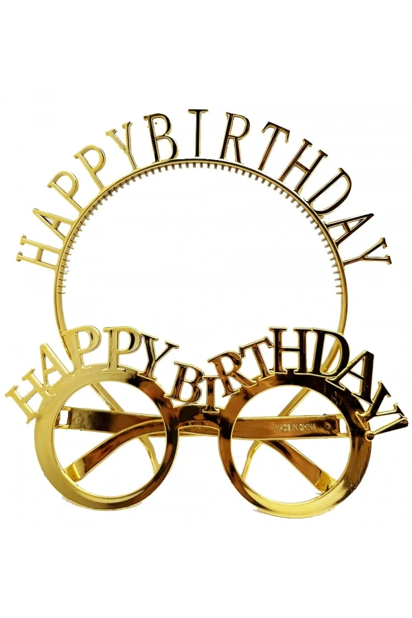 Bidebuvar Happy Birthday Gözlük Ve Taç