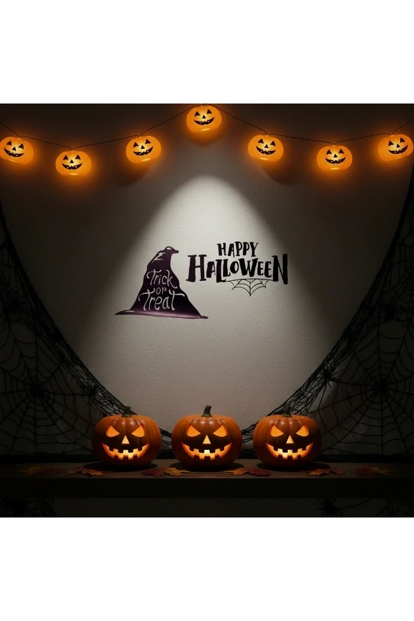 Bidebuvar Happy Halloween Temalı Duvar Stickerı