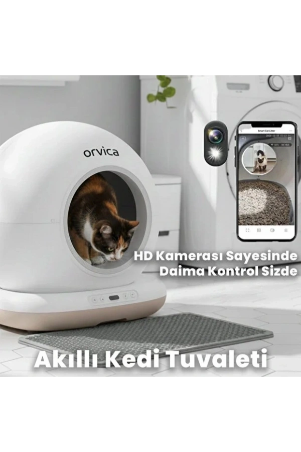 Bidebuvar HD Kameralı Akıllı Kedi Tuvaleti
