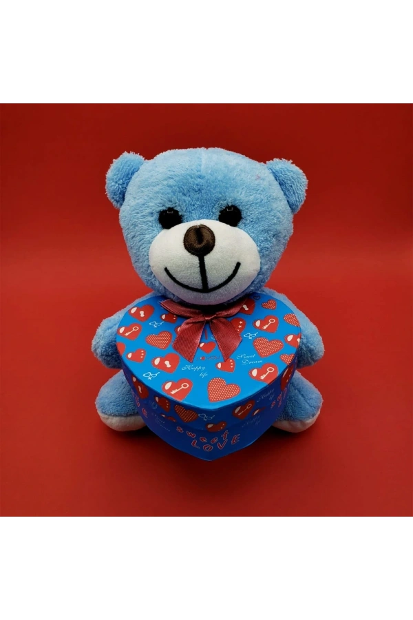 Bidebuvar Hediyelik Mavi Kutulu Ayıcık