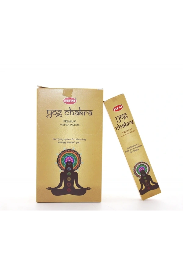 Bidebuvar Hem Yog Chakra Masala Aromalı Çubuk Tütsü