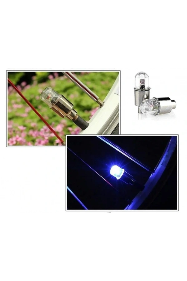 Bidebuvar Işıklı Bisiklet Araba Sibop Kapağı 2 Adet