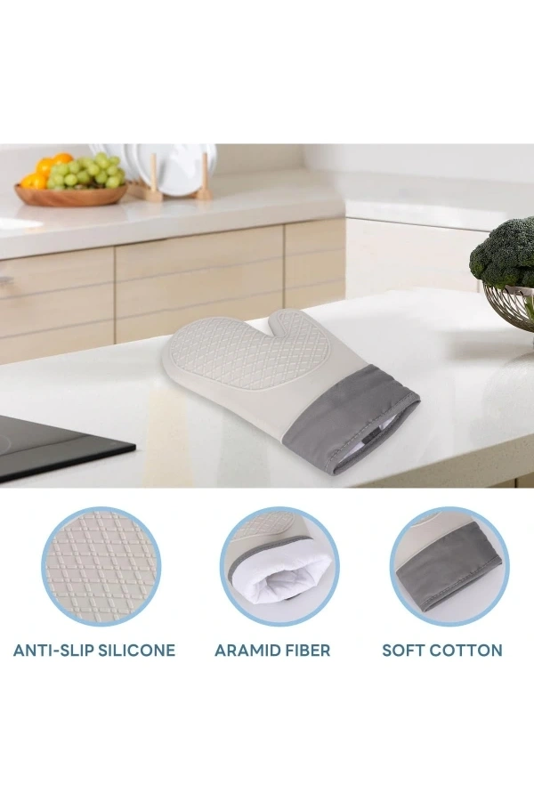 Bidebuvar Isıya Dayanıklı Silikon Fırın Eldiveni