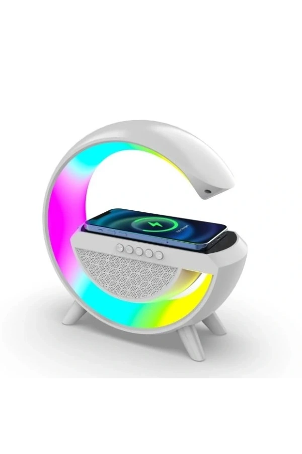 Bidebuvar Kablosuz Şarj Standlı RGB Hoparlör