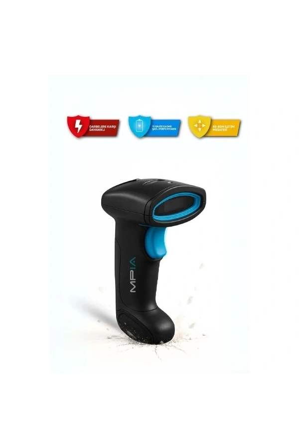 Bidebuvar Kablosuz Standlı 1D/2D Barkod & Karekod Okuyucu