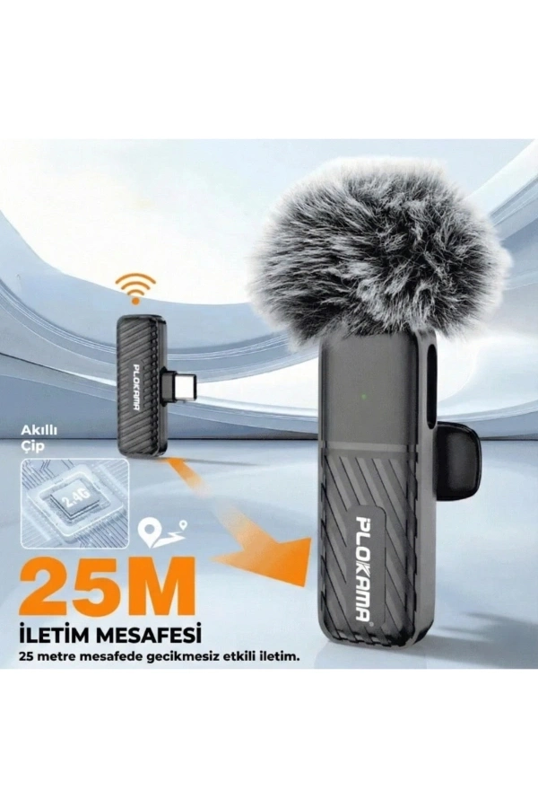 Bidebuvar Kablosuz Type-C Yaka Mikrofonu