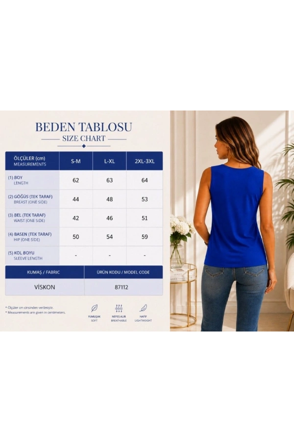 Bidebuvar Kadın Askılı V Yaka Kuş Gözü Detaylı Viskon Bluz