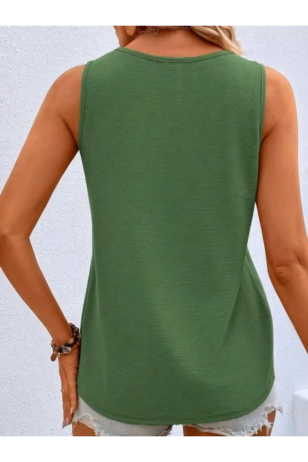 Bidebuvar Kadın Askılı V Yakalı Düğmeli Aerobin Bluz