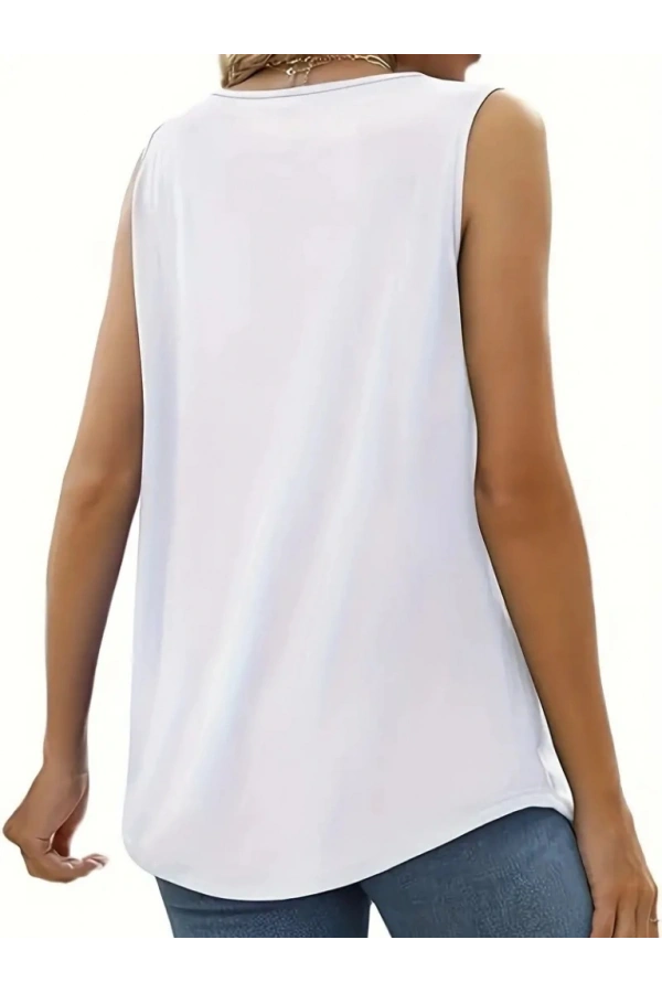 Bidebuvar Kadın Askılı Yuvarlak Yaka Dantel Detaylı Viskon Bluz