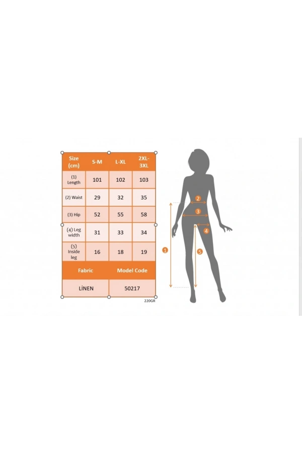 Bidebuvar Kadın Beli Lastikli Keten Pantolon