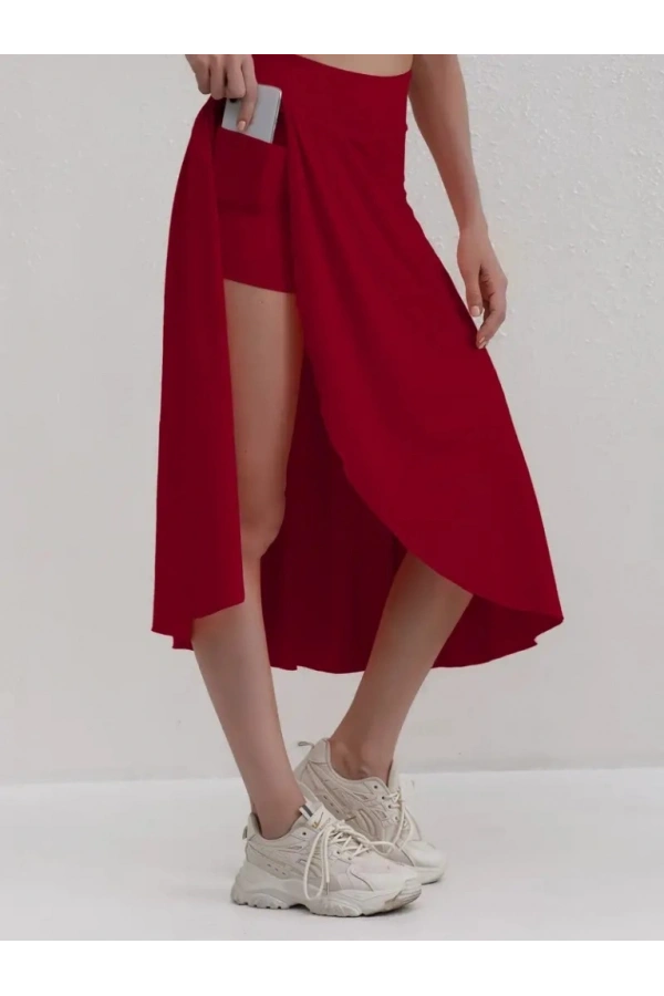 Bidebuvar Kadın Cep Detay Taytlı Sandy Etek