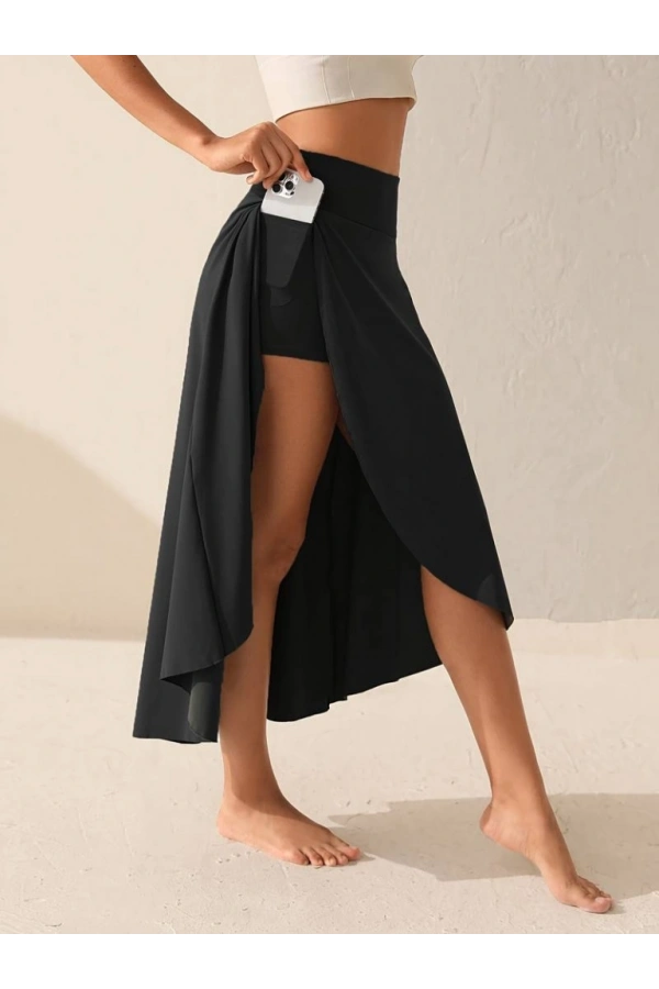 Bidebuvar Kadın Cep Detay Taytlı Sandy Etek