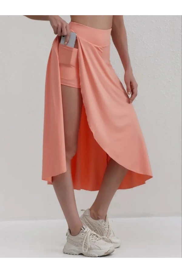 Bidebuvar Kadın Cep Detay Taytlı Sandy Etek