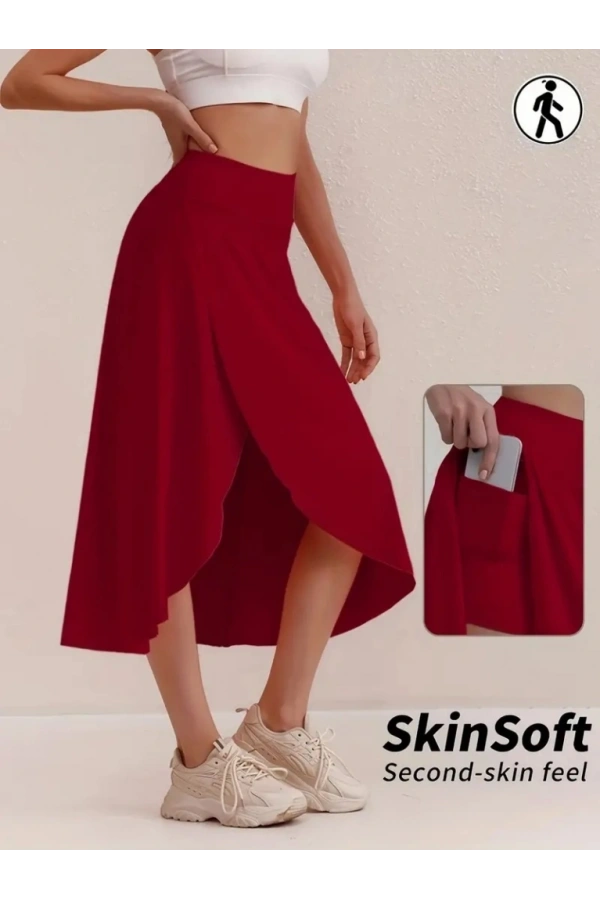 Bidebuvar Kadın Cep Detay Taytlı Sandy Etek