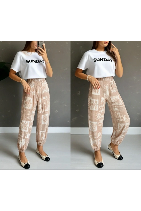 Bidebuvar Kadın Desenli Süprem Pantolon