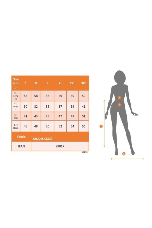 Bidebuvar Kadın Elastik Bel Yırtık Kenar Detaylı Kot Etek