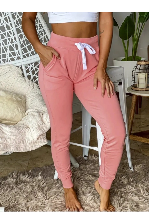 Bidebuvar Kadın Kısa Kollu Madonna Yaka Viskon Crop Bluz Cepli Iki Iplik Eşofman Takım