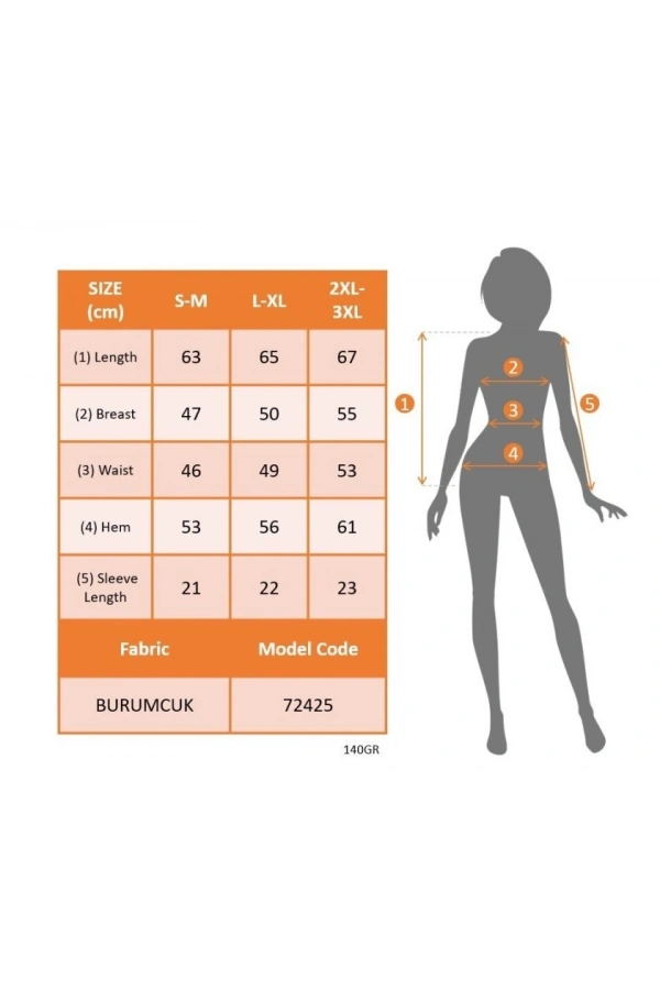 Bidebuvar Kadın Kısa Kollu V Yakalı Bürümcük Bluz
