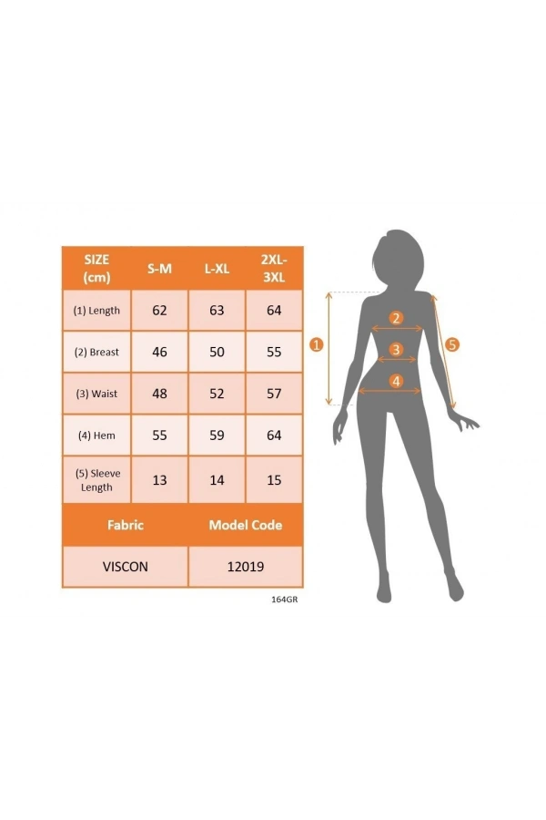 Bidebuvar Kadın Kısa Kollu V Yakalı Desenli Viskon Bluz