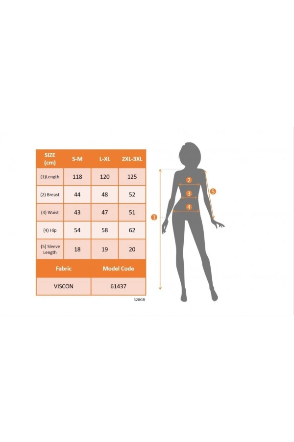 Bidebuvar Kadın Kısa Kollu V Yakalı Maksi Boy Viskon Elbise