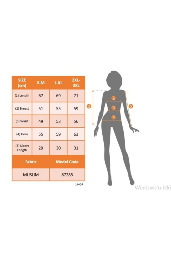Bidebuvar Kadın Kısa Kollu Yakalı önü Düğmeli Müslim Gömlek