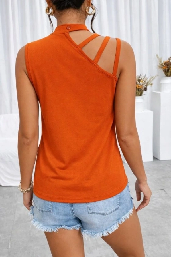 Bidebuvar Kadın Omuzdan şerit Detaylı Yarı Balıkçı Yaka Viskon Bluz