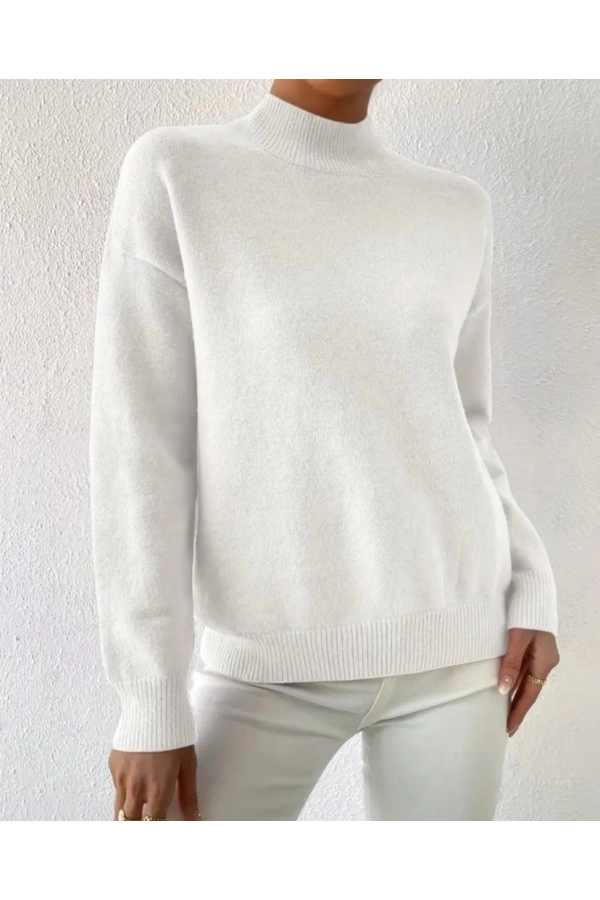 Bidebuvar Kadın Uzun Kollu Balıkçı Yaka Triko Bluz