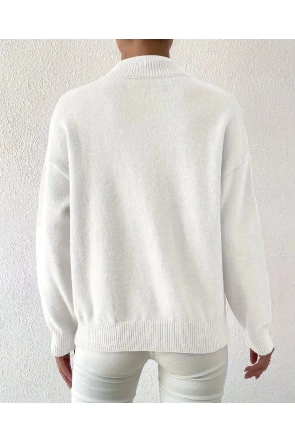 Bidebuvar Kadın Uzun Kollu Balıkçı Yaka Triko Bluz