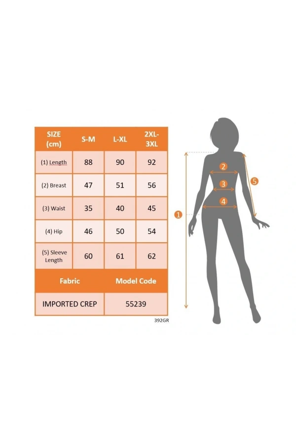 Bidebuvar Kadın Uzun Kollu V Yakalı Taşlı Mini Ithal Krep Elbise