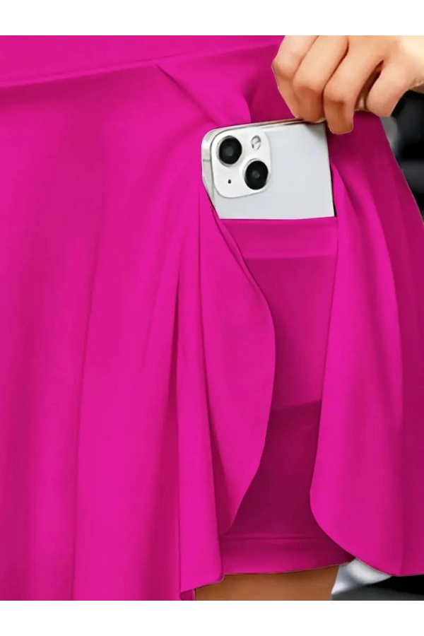 Bidebuvar Kadın Yüksek Bel Cepli Sandy Short Etek