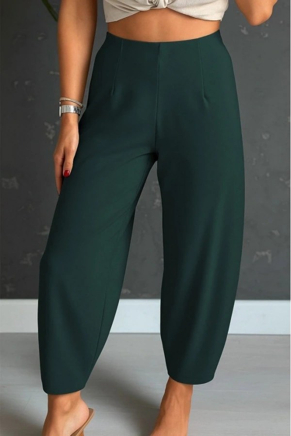 Bidebuvar Kadın Yüksek Bel Krep Pantolon