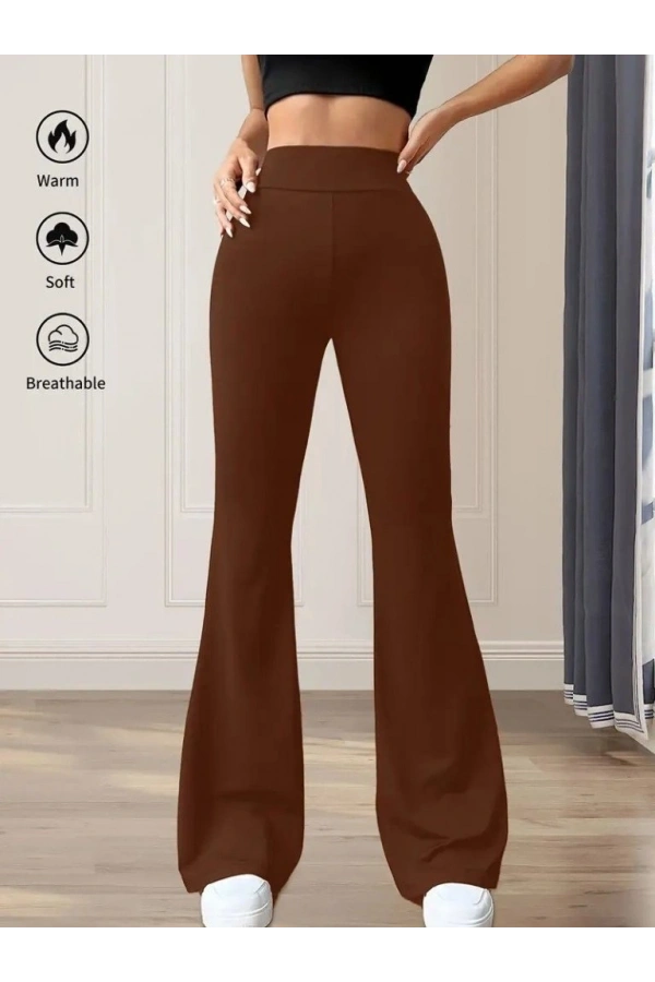 Bidebuvar Kadın Yüksek Bel(lastikli) Geniş Paçalı Dalgıç Tayt